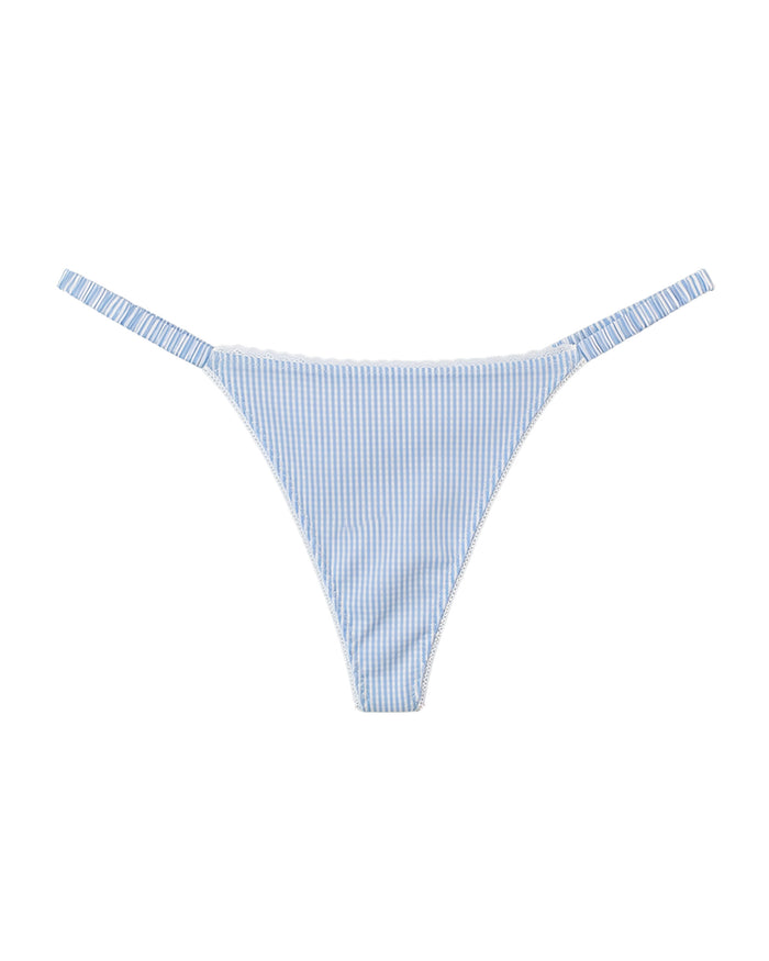 Greta Thong Blue check